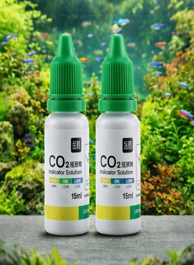 VAYINATO 2 Pcs 15ML Planted Aquarium CO₂ Indicator Solution for CO₂ Glass Drop Checker - Accurate CO₂ Level Monitoring for Planted Fish Tanks - Image 1